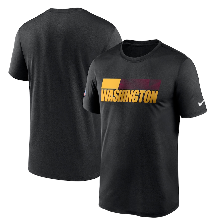 Men's Washington Football Team 2020 Black Sideline Impact Legend Performance T-Shirt